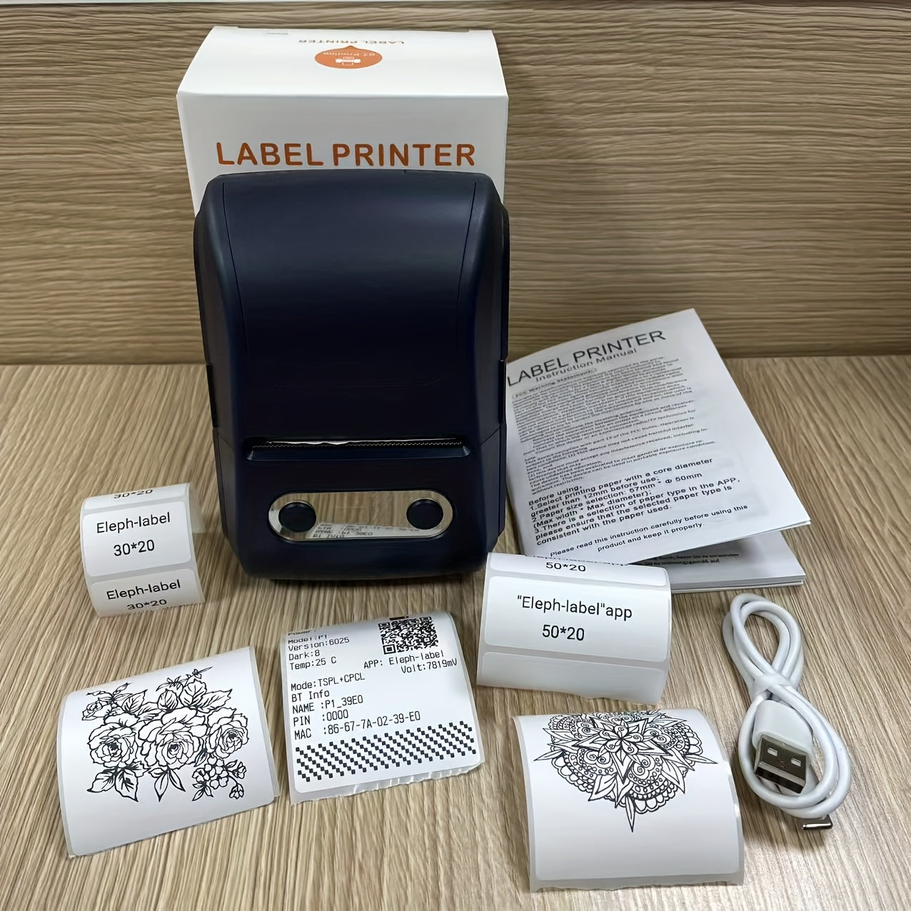 Portable Wireless Thermal Label Printer