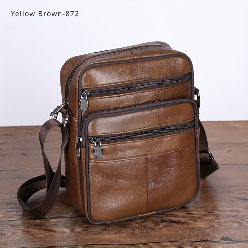 Men's Genuine Leather Crossbody Bag
