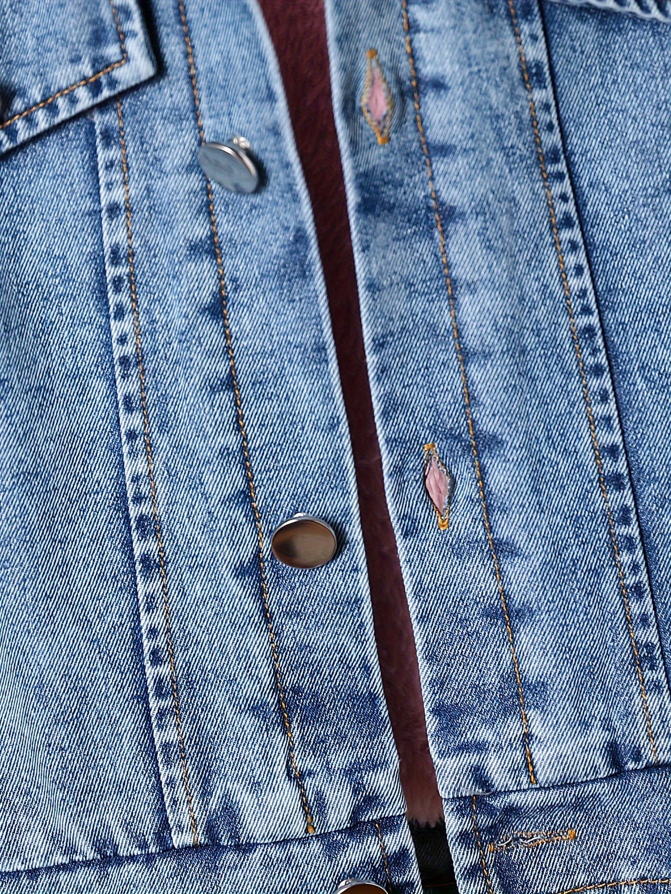 Girls Long-Sleeve Hooded Fleece-Lined Denim Jacket