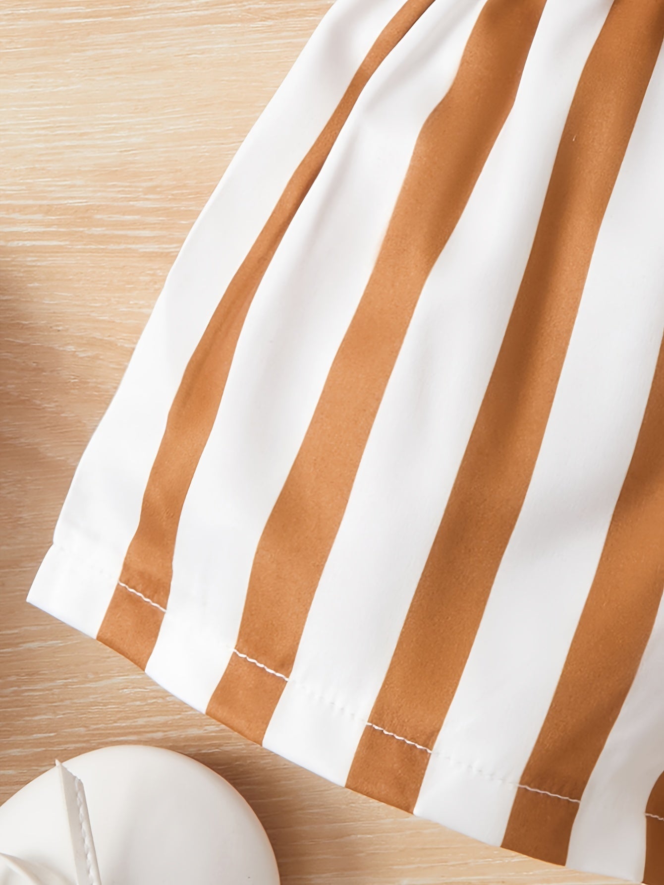 Summer Outfit - Brown & White Stripe