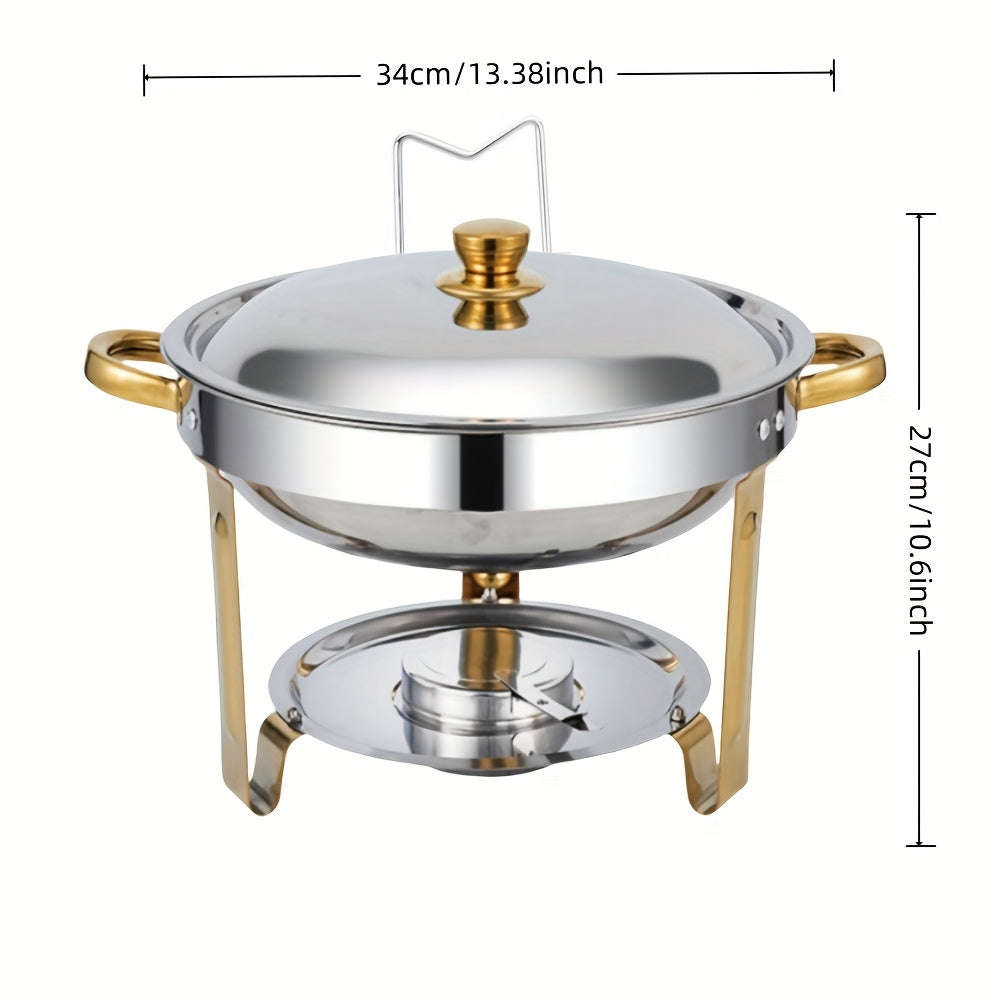 Golden insulated food pan set