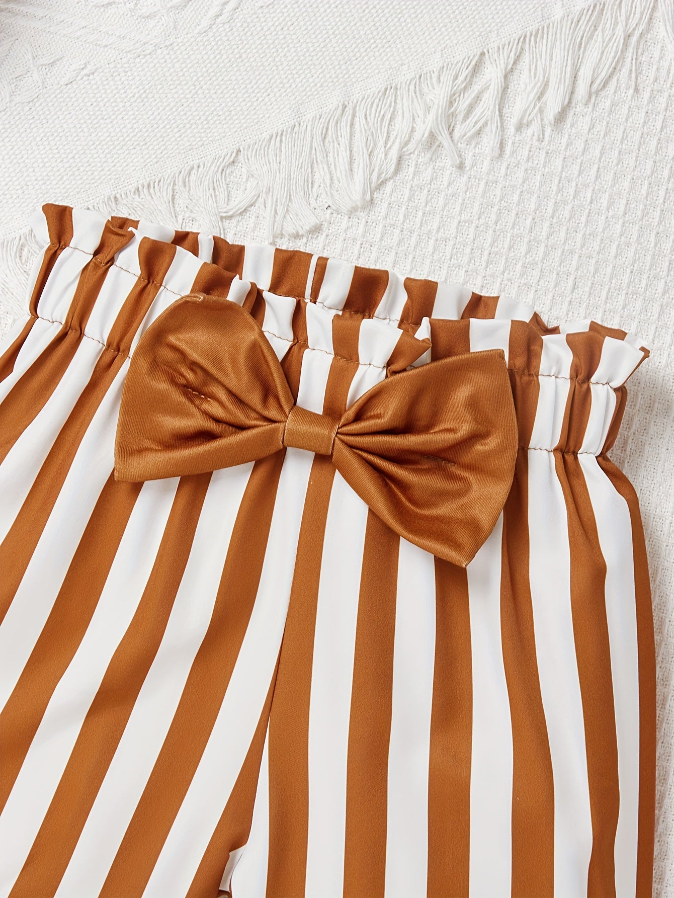 Girls' Pink Striped Shorts & Sleeveless Top Set