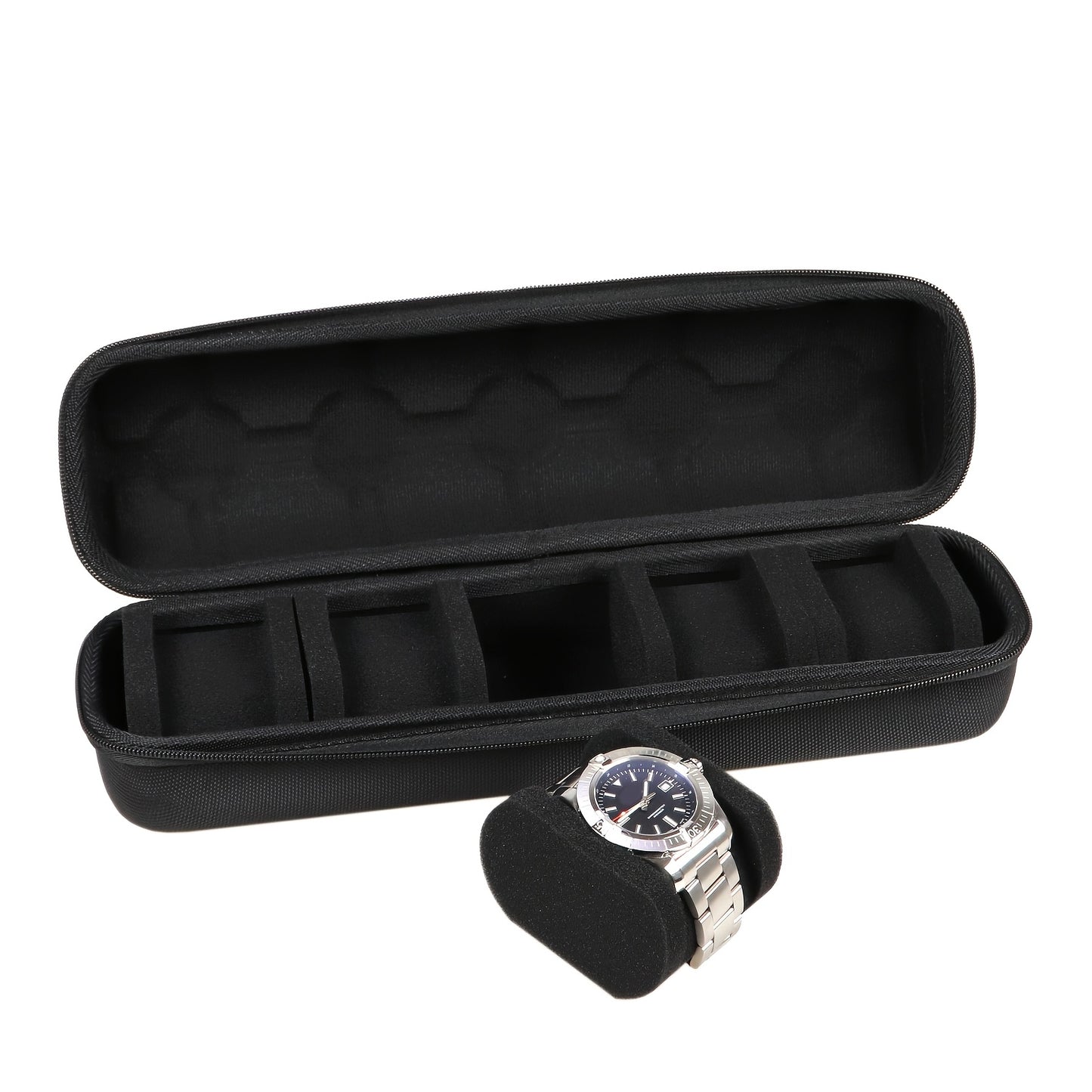 5 Slots Watch Travel Box Case, Watch Storage Organizer Box