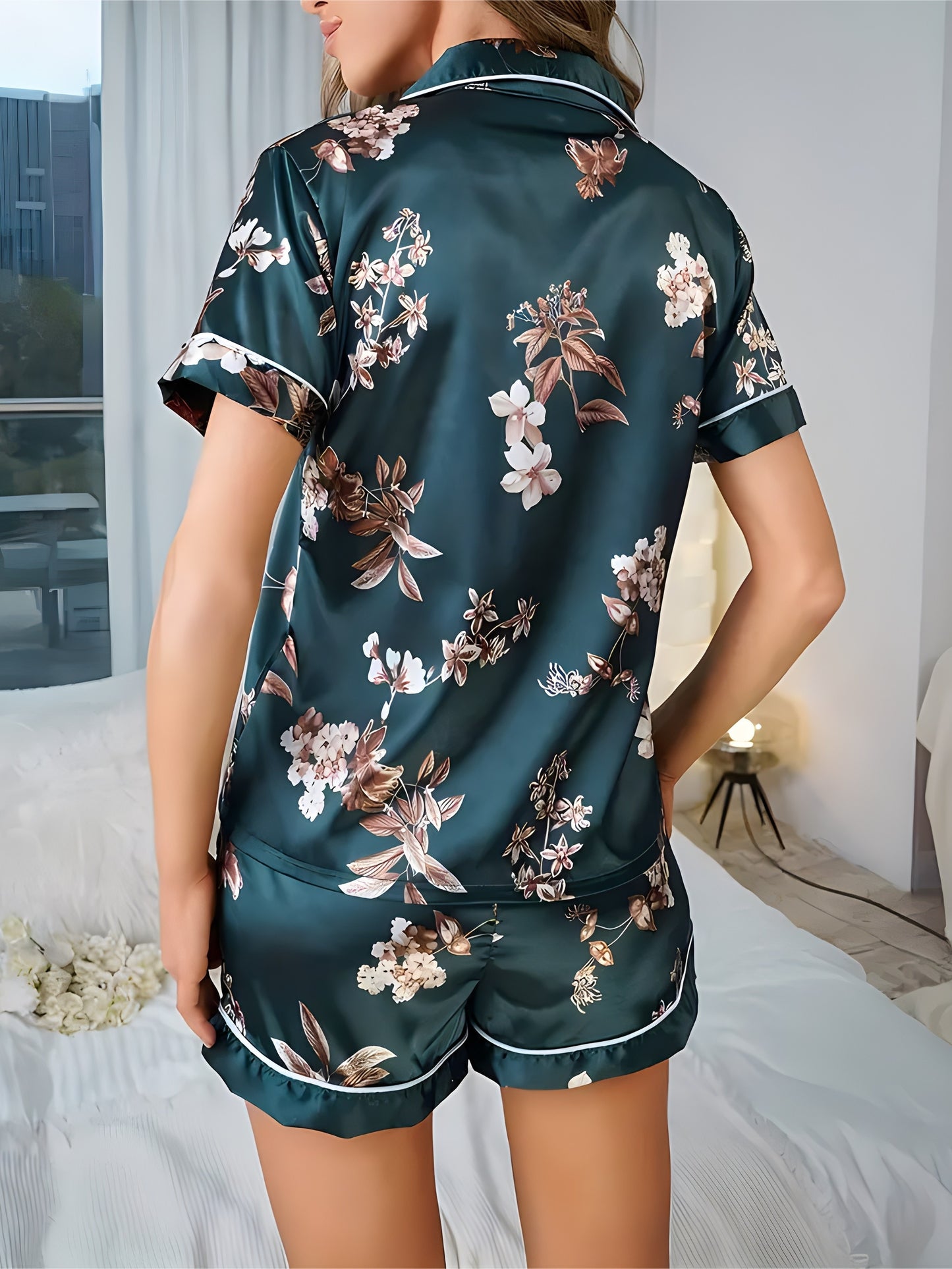 Elegant Floral Printed Loungewear Set