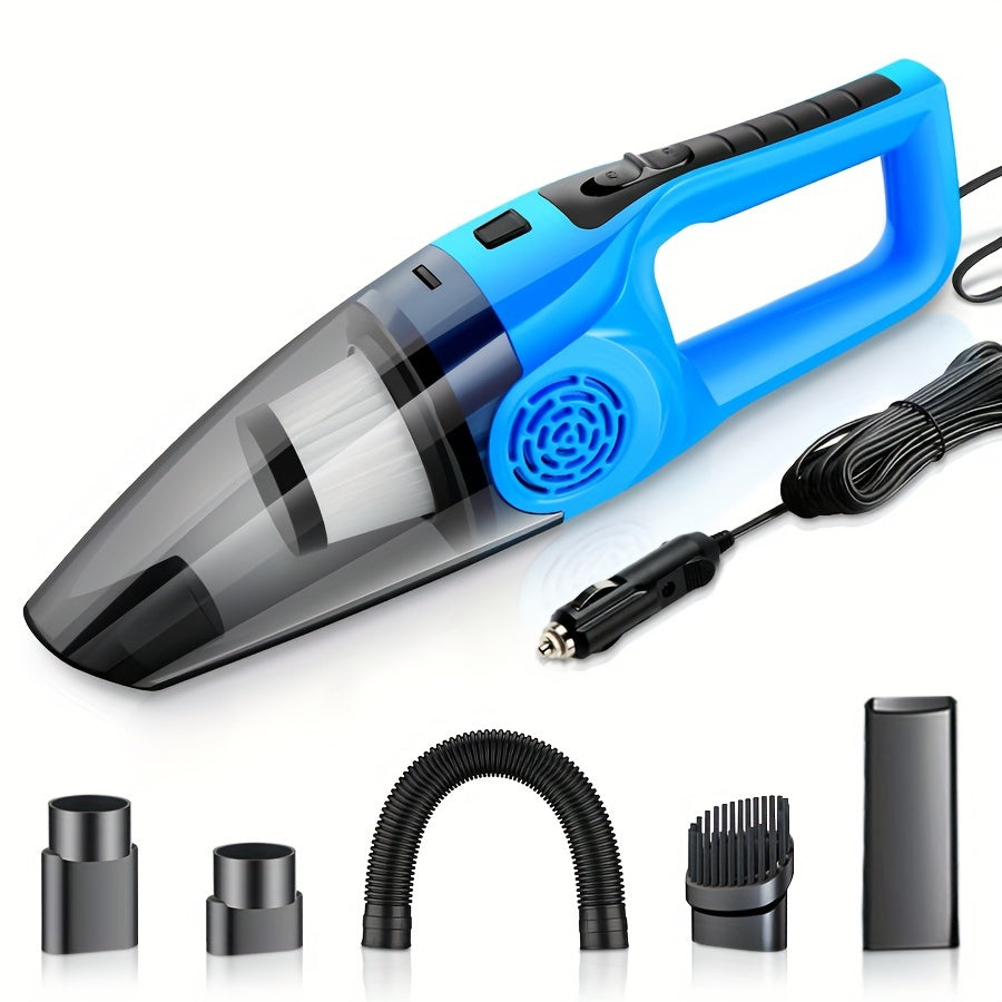 Car Vacuum Cleaner with Strong Suction, Compact Handheld Design for 12V Vehicle Interior Cleaning, Pet Hair Removal, and Carpet Care, Without Battery