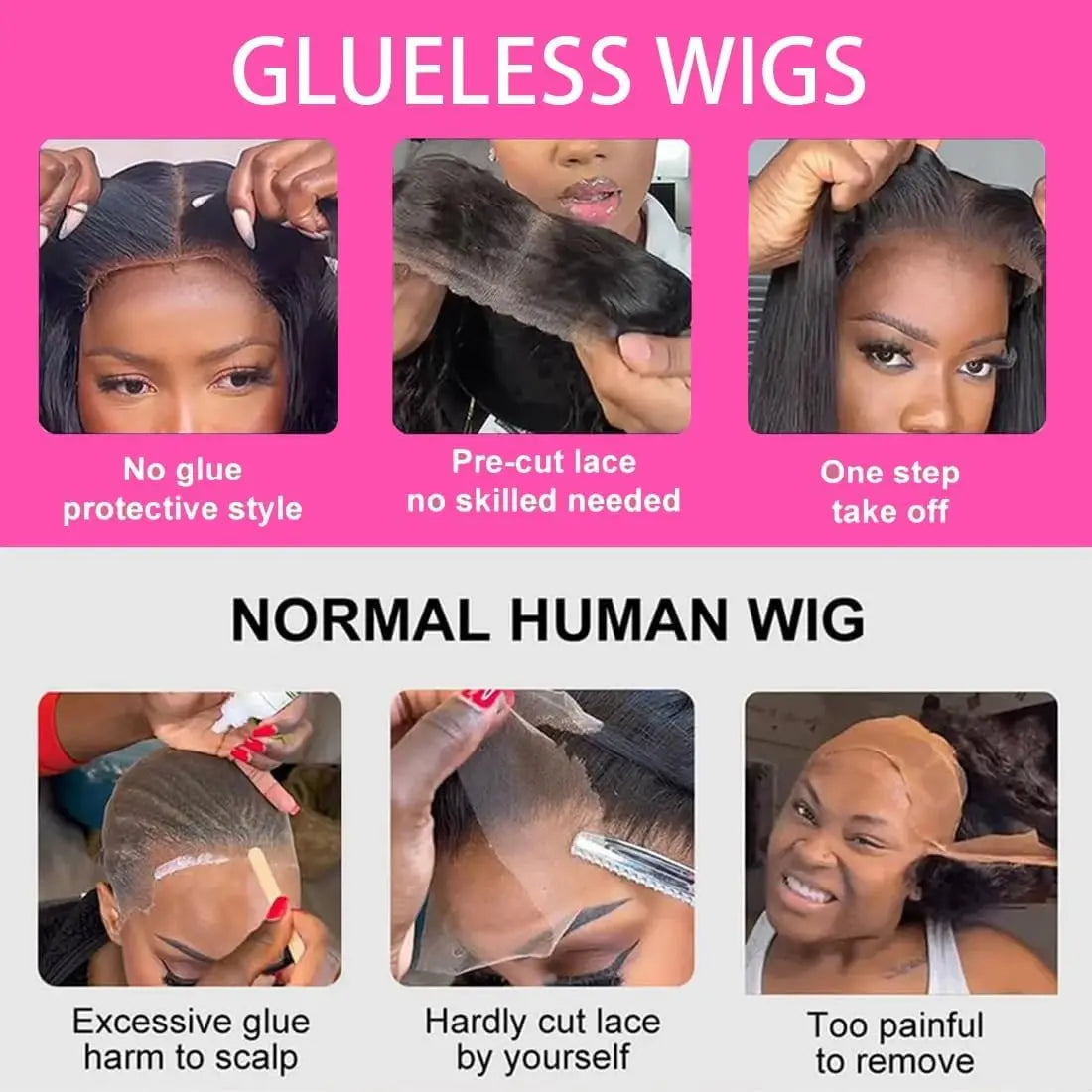 Deep Curly Wear and Go Glueless Wigs Lace Front Wigs Human Hair