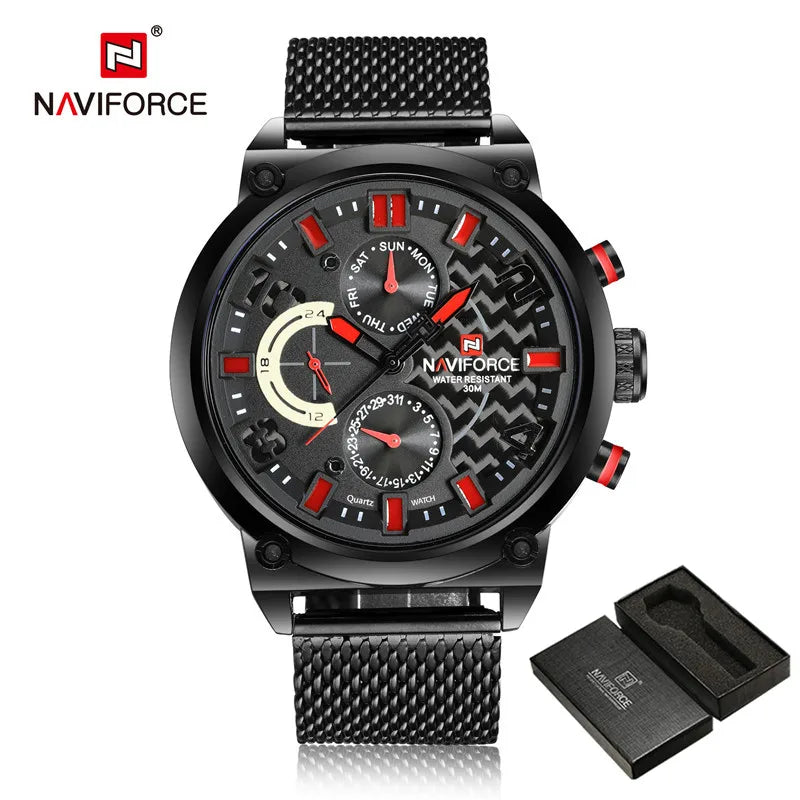 NAVIFORCE Black Luxury Men Watch