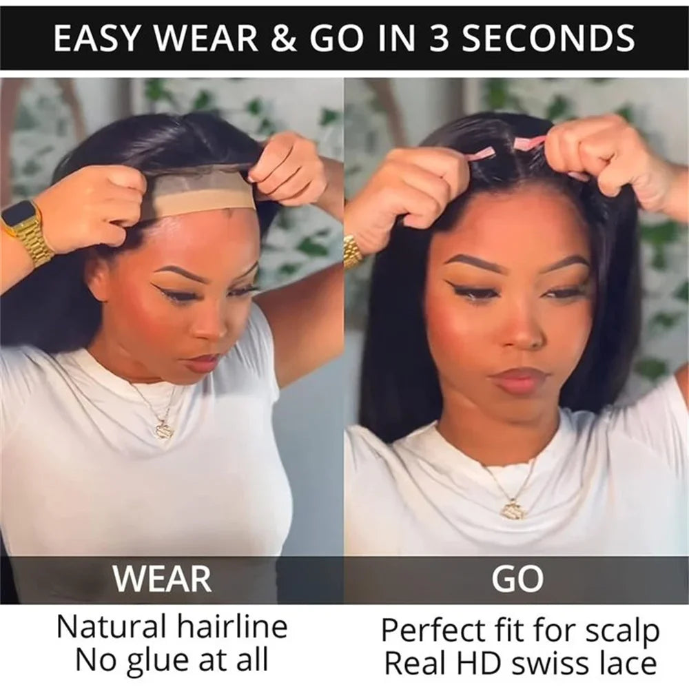 Wear and Go Glueless Wig Human Hair Pre Cut Ready to Wear