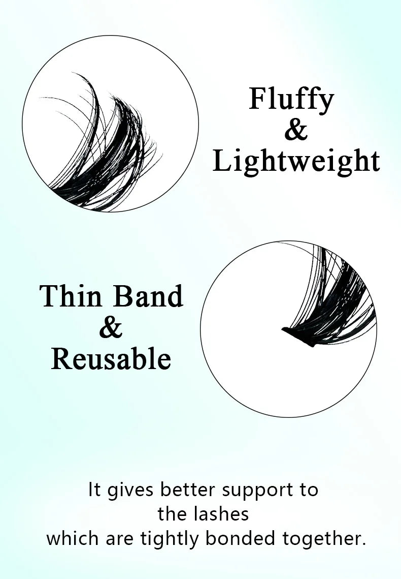 DD Curl Eyelashes Extension Natural Thick Mink Faux Eyelash 3D Fluffy