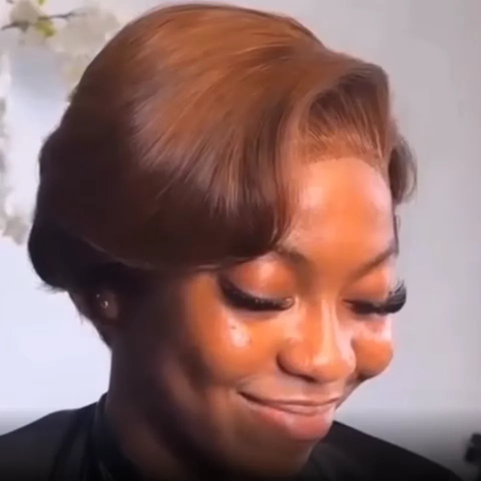 Pixie Cut Straight Wigs Short Bob Hair Wig 100% Human Hair 13x4 Lace Front