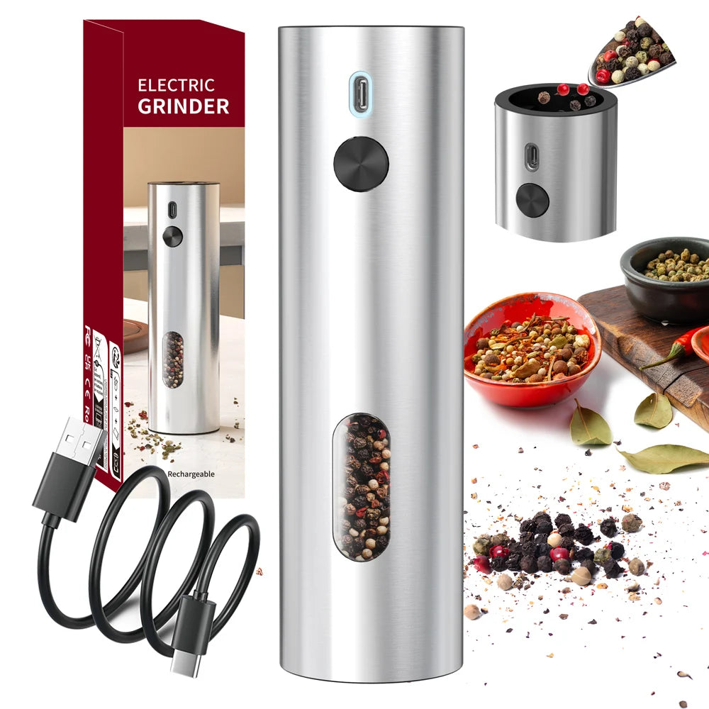 USB Rechargeable Automatic Pepper Grinder Salt And Pepper Mill