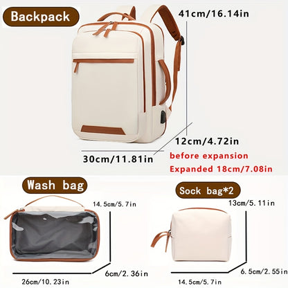 Durable Nylon Expandable Laptop Backpack