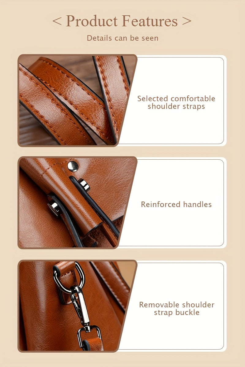 Women'S Genuine Leather Tote & Crossbody