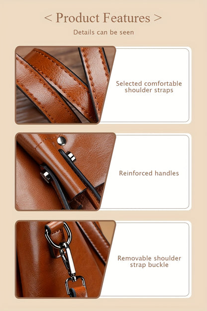 Women'S Genuine Leather Tote & Crossbody