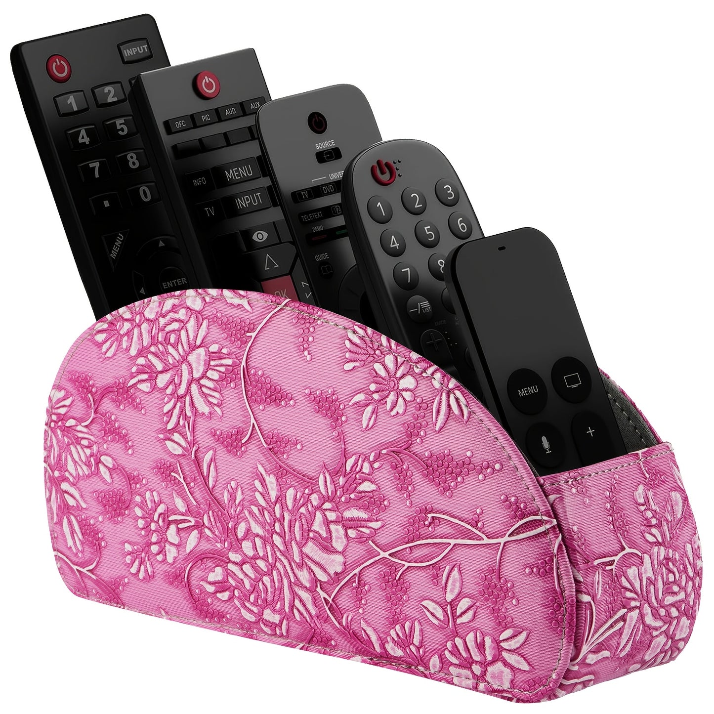 5-Tier Faux Leather Remote Control Holder