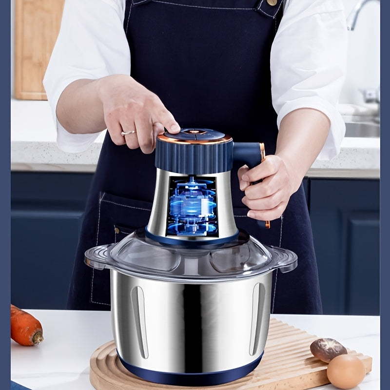 5L Multifunctional Electric Chopper Food Processor Stainless Steel Five-Speed