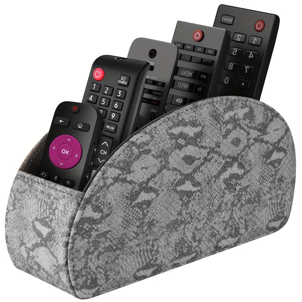 5-Tier Faux Leather Remote Control Holder
