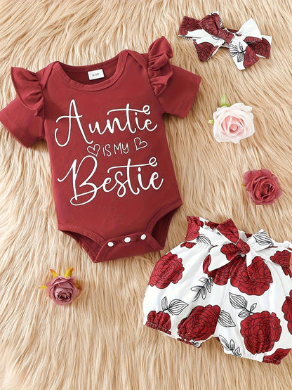 3pcs Short Sleeve & Shorts Set for Newborns