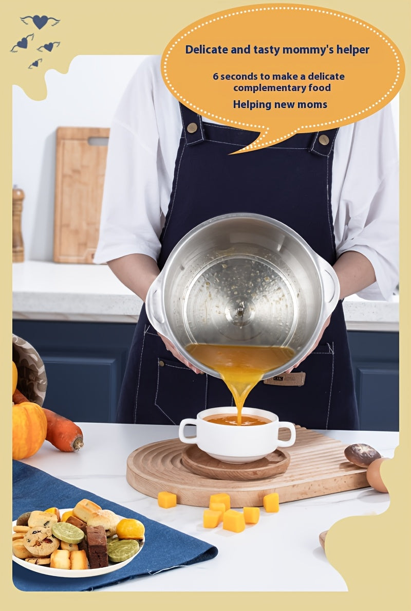 5L Multifunctional Electric Chopper Food Processor Stainless Steel Five-Speed