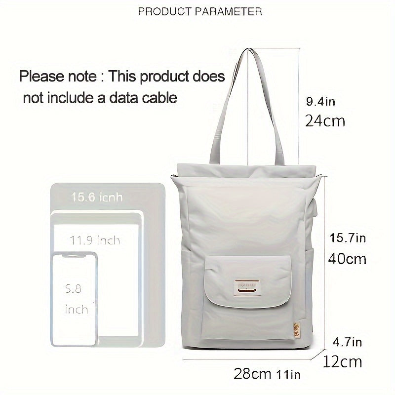 Adjustable Strap Laptop Backpack - Durable Nylon