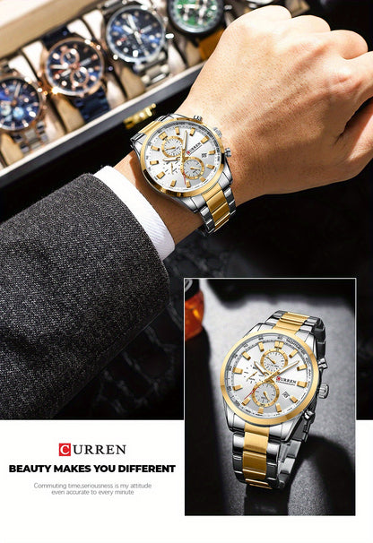 CURREN Men'S Business with Stainless Steel Strap
