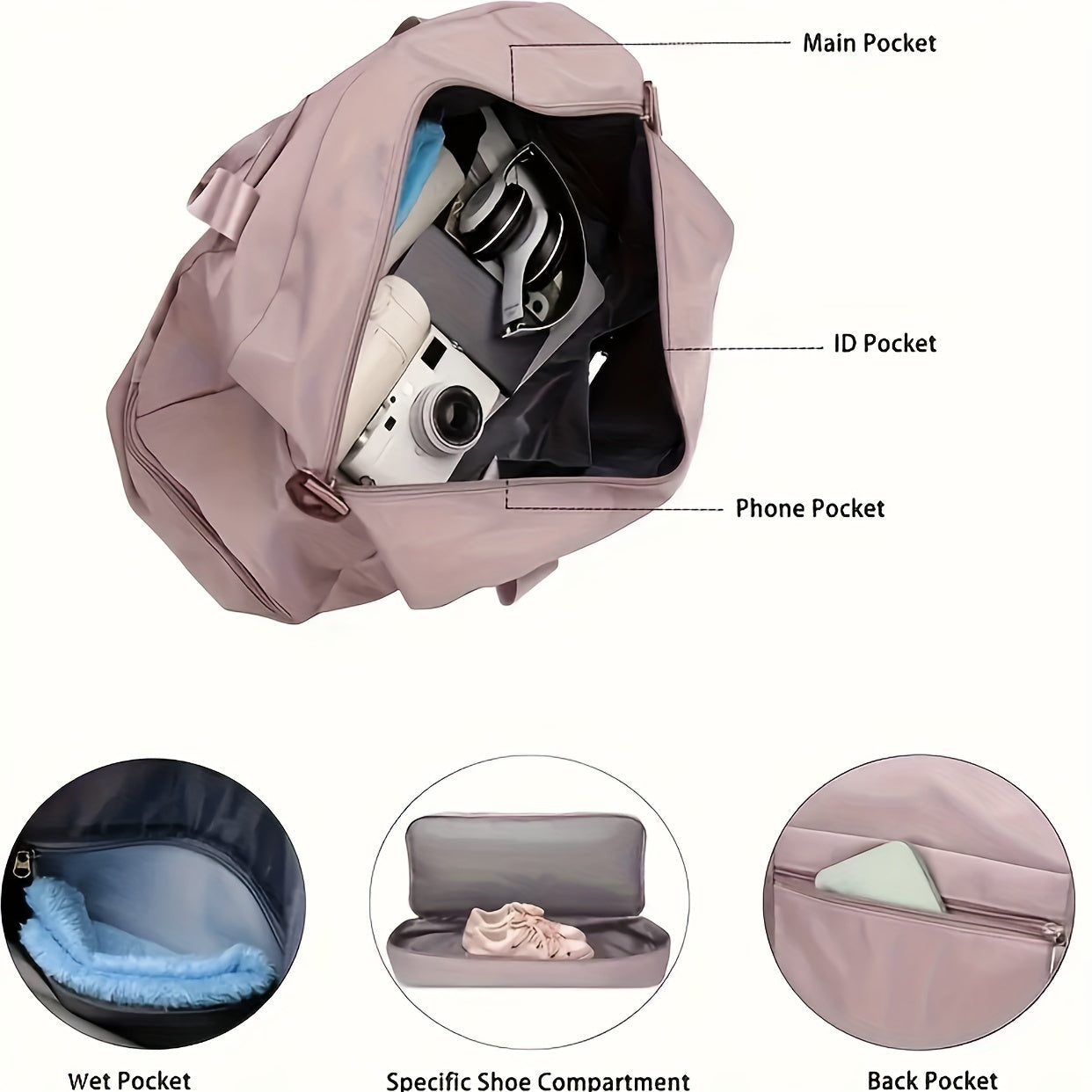 Capacity Expandable Gym & Travel Bag