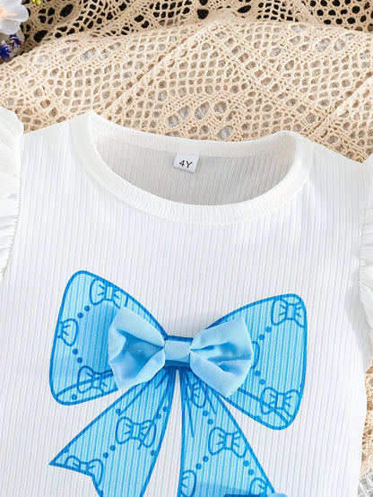 Girls' Plaid Print Skirt Set