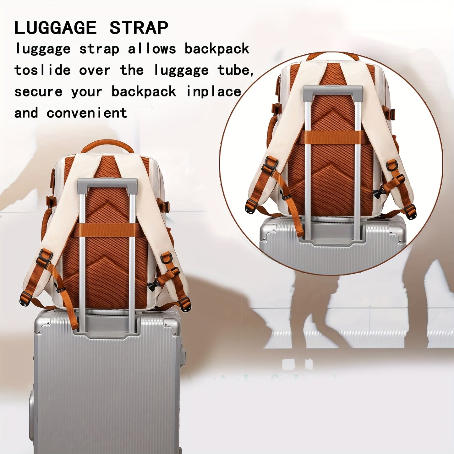 15.6" Laptop Travel Backpack with Shoe Compartment