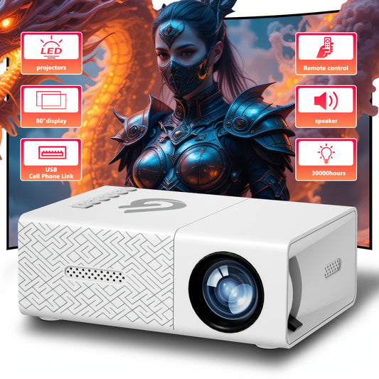 GTEQY Portable Mini Projector with LED Light