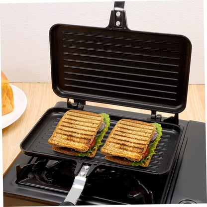 1pc Non-stick Double-sided Frying Pan Sandwich with Handle