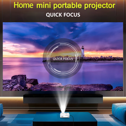 GTEQY Portable Mini Projector with LED Light