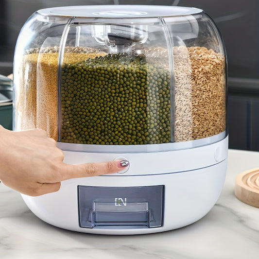 6-Compartment Rotating Rice Dispenser