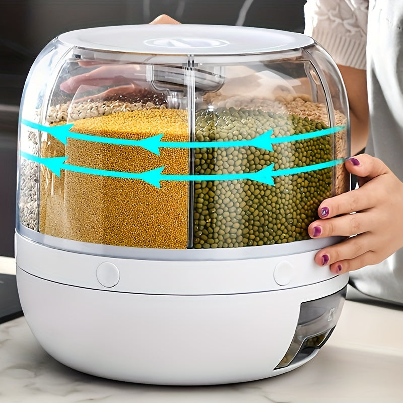 6-Compartment Rotating Rice Dispenser