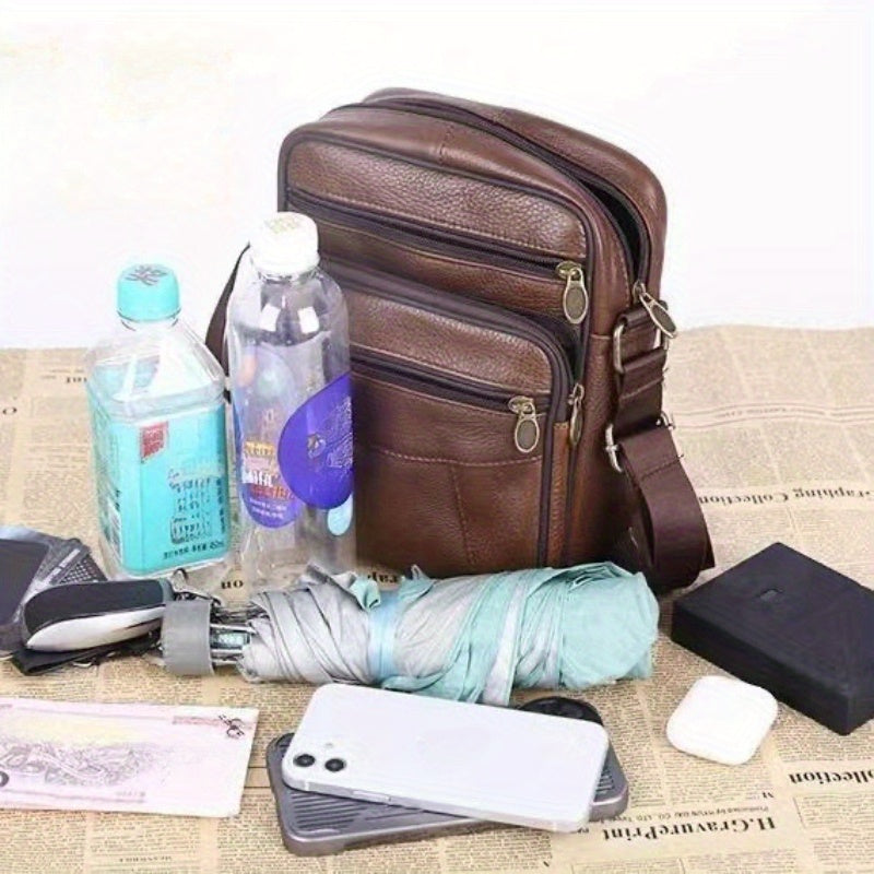 Men's Genuine Leather Crossbody Bag