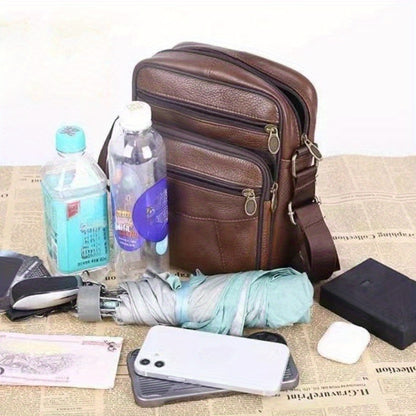 Men's Genuine Leather Crossbody Bag