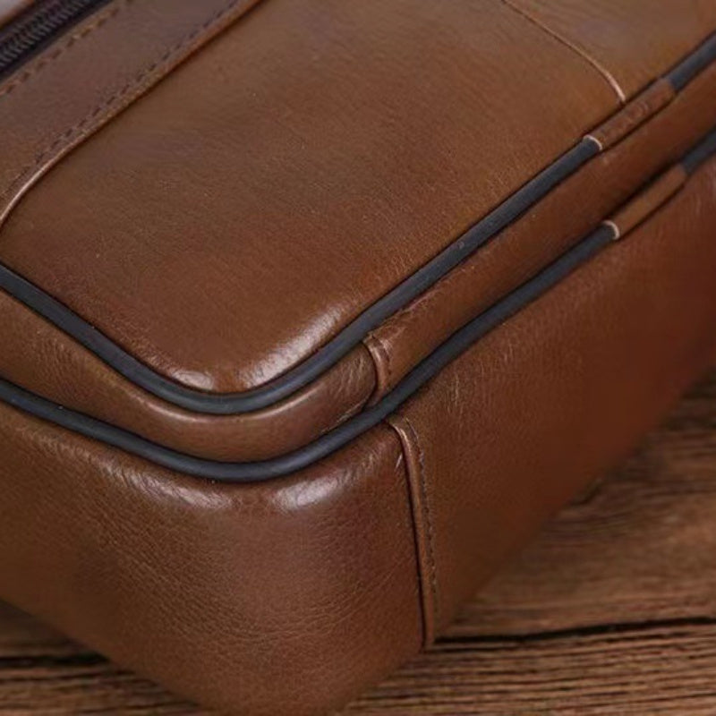 Men's Genuine Leather Crossbody Bag