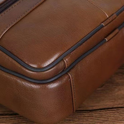 Men's Genuine Leather Crossbody Bag