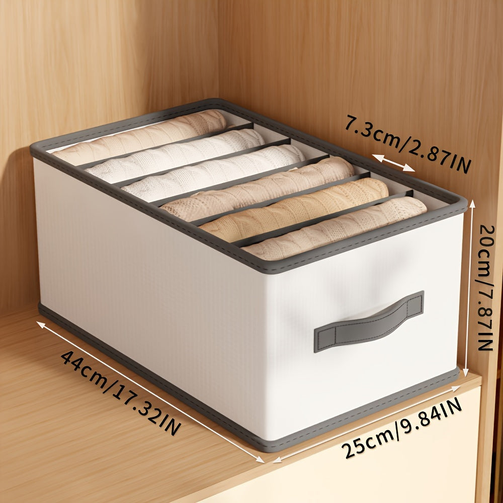 1pc Polyamide Foldable Drawer Storage Organizer with Dividers