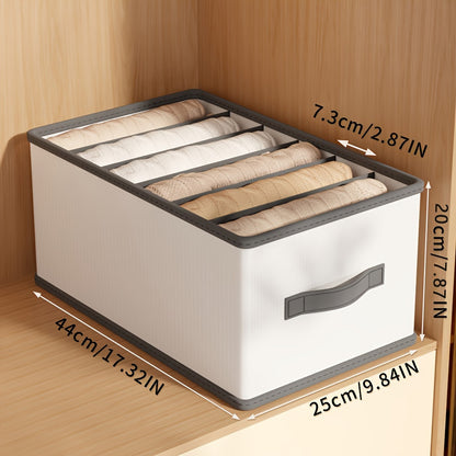 1pc Polyamide Foldable Drawer Storage Organizer with Dividers