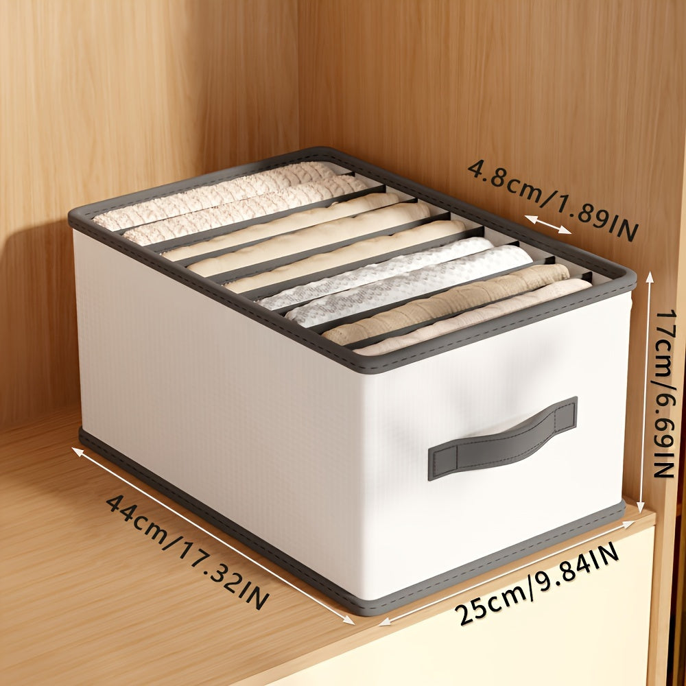 1pc Polyamide Foldable Drawer Storage Organizer with Dividers