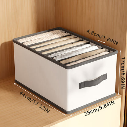 1pc Polyamide Foldable Drawer Storage Organizer with Dividers