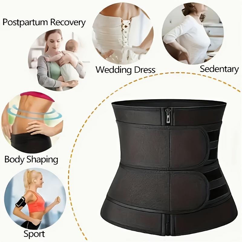 Women's Core Trainer Belt - Heavy-Duty post-surgery/Non-Surgery Waist Trainer with Zipper Closure