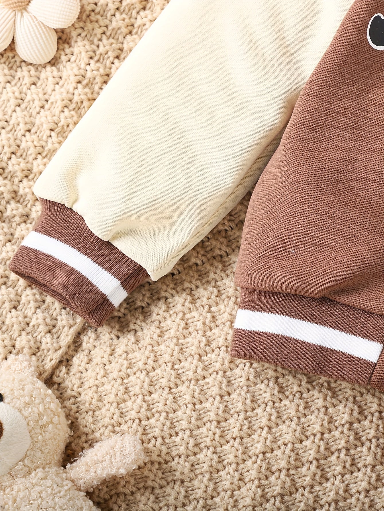 Girls' Baseball Jacket & Preppy Pleated Skirt Set