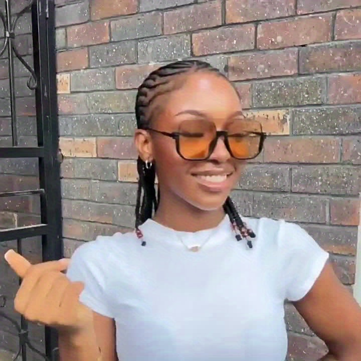 Oversized Double-Bar Frame Fashion Glasses