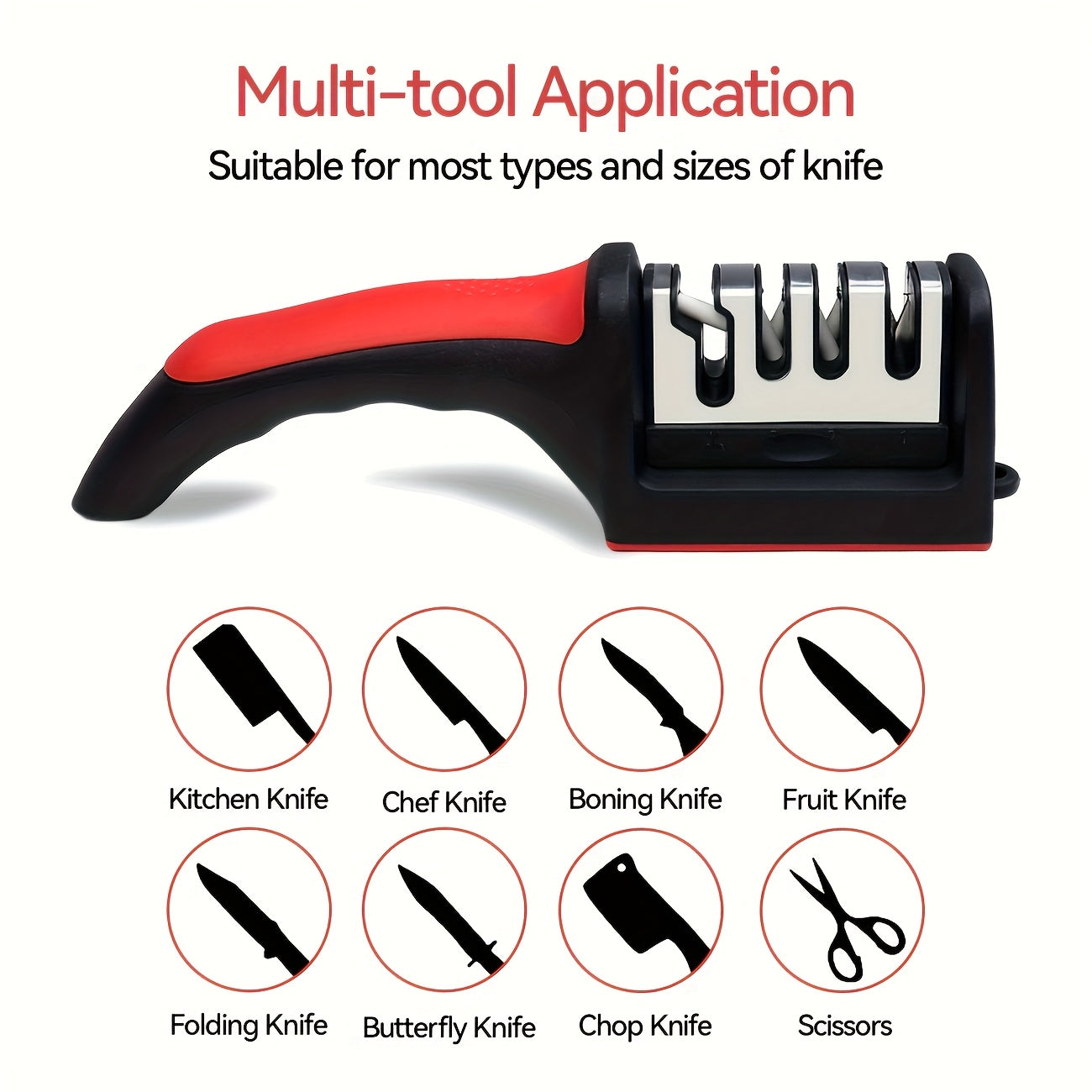 Professional 4-Stage 1pc Knife Sharpener