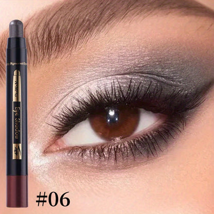 6-Color Multifunctional Eyeshadow Pencil Set | Waterproof Metallic and Matte Eyeshadow