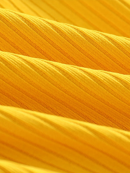 Girls' Patchwork Yellow Romantic Floral Print Dress