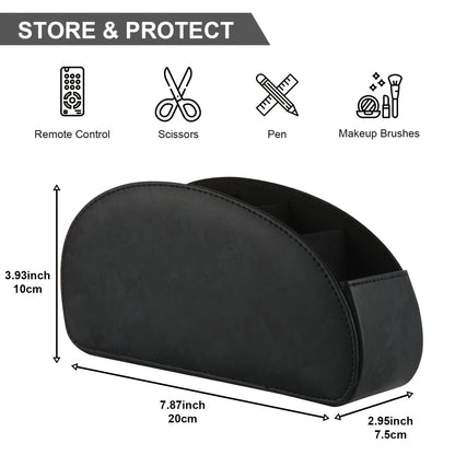 5-Tier Faux Leather Remote Control Holder