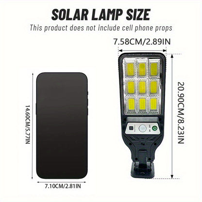 1/2/3/4pcs Outdoor Solar Street Lamp, Solar Rechargeable COB Wall Lamps with Motion Sensor