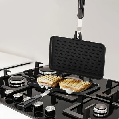 1pc Non-stick Double-sided Frying Pan Sandwich with Handle